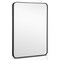 Rectangular Metal Framed Bathroom Mirror with Rounded Corners